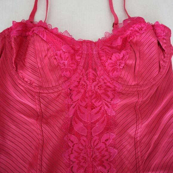Intimately x Free People Sz Small Pink Built In Bra Corset Back Thong Bodysuit - Picture 4 of 9